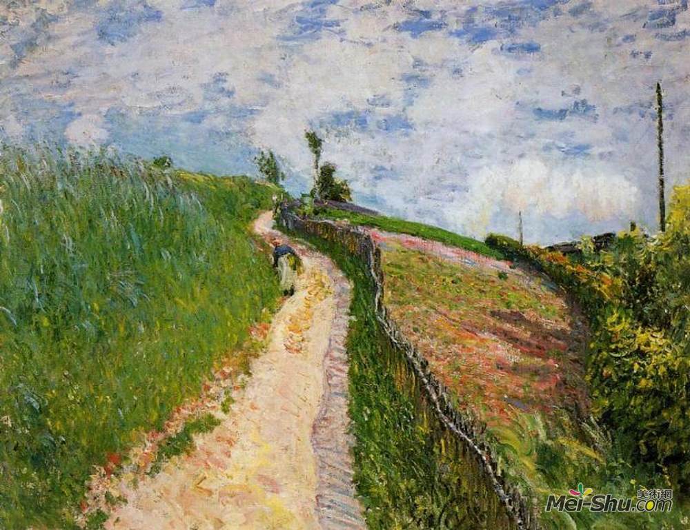 阿尔弗莱德·西斯莱(Alfred Sisley)高清作品《The Hill Path, Ville d Avray》