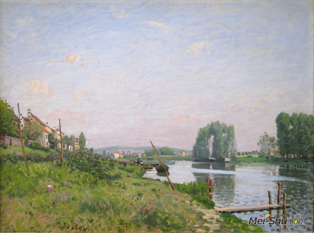 阿尔弗莱德·西斯莱(Alfred Sisley)高清作品《圣丹尼斯岛》