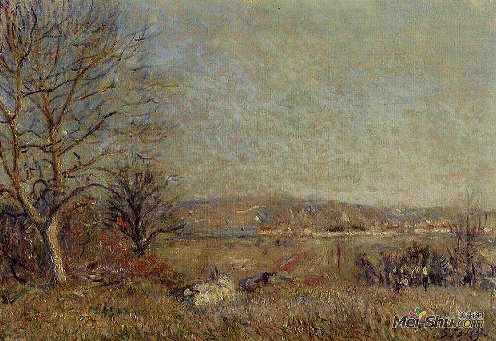 阿尔弗莱德·西斯莱(Alfred Sisley)高清作品《The Plain of Veneux, View of Sablons》