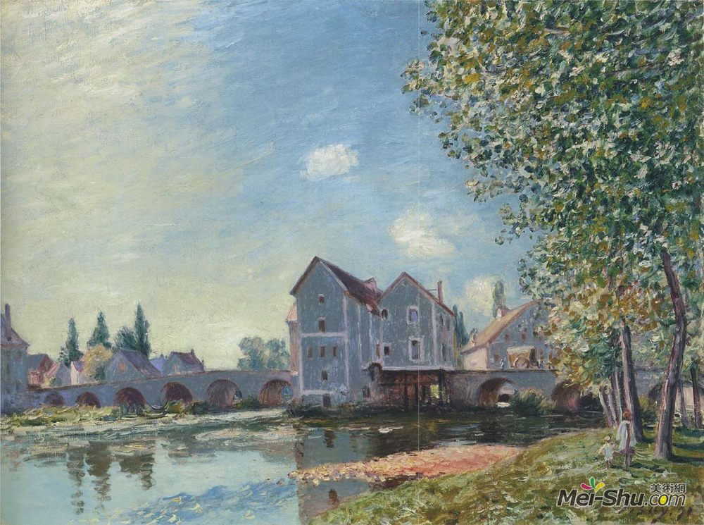 阿尔弗莱德·西斯莱(Alfred Sisley)高清作品《莫雷午后效应》