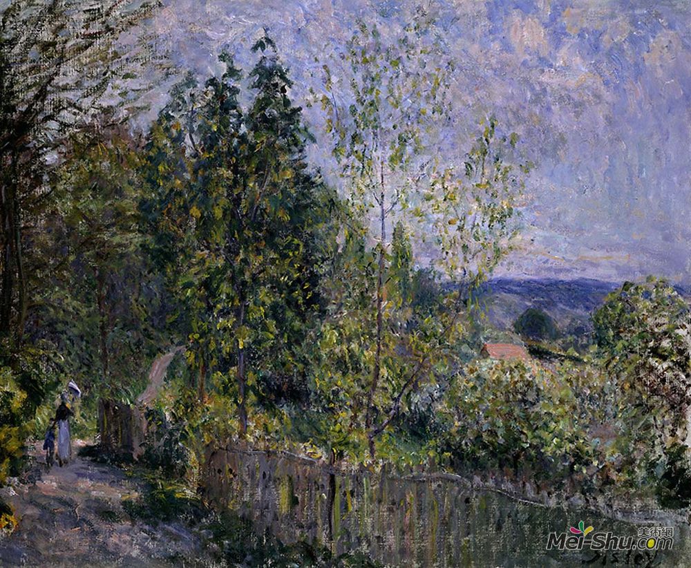 阿尔弗莱德·西斯莱(Alfred Sisley)高清作品《林中之路》