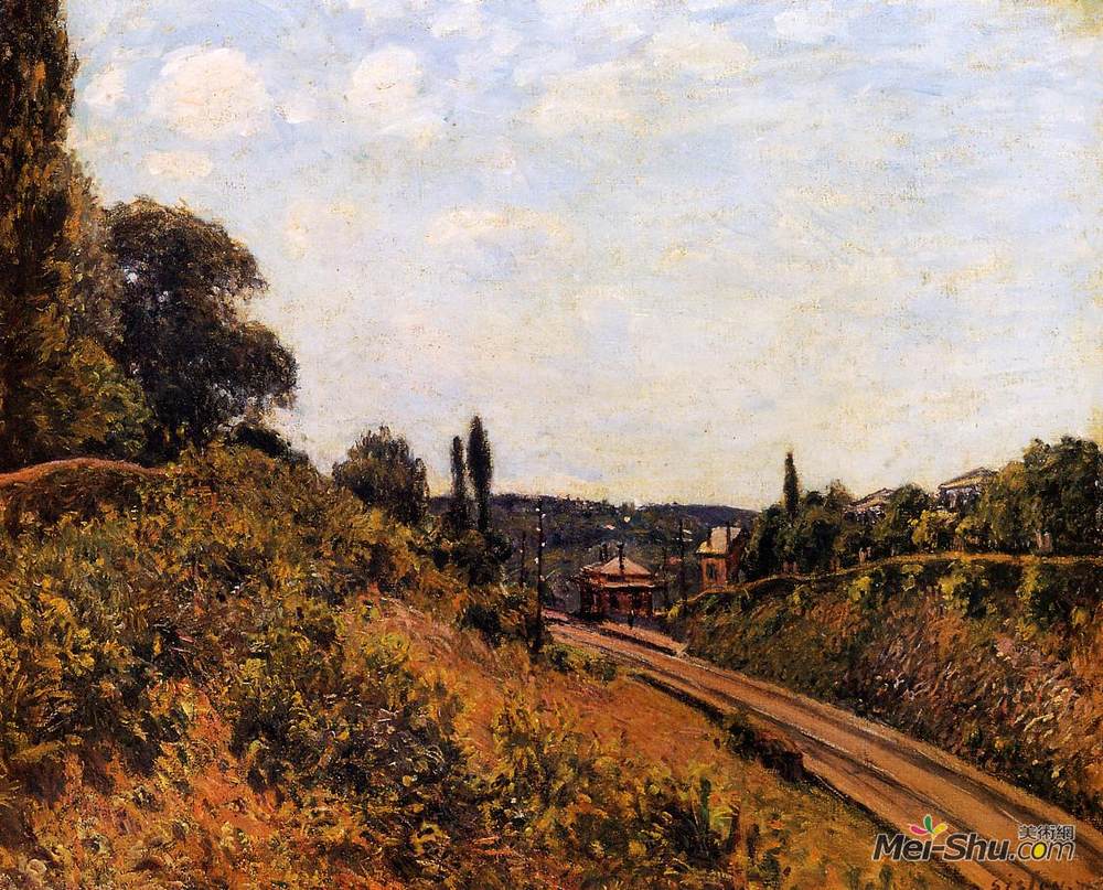 阿尔弗莱德·西斯莱(Alfred Sisley)高清作品《塞弗尔站》