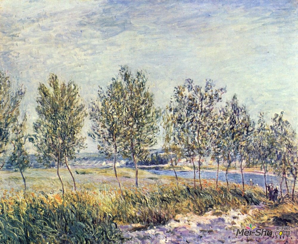 阿尔弗莱德·西斯莱(Alfred Sisley)高清作品《Wiese By》