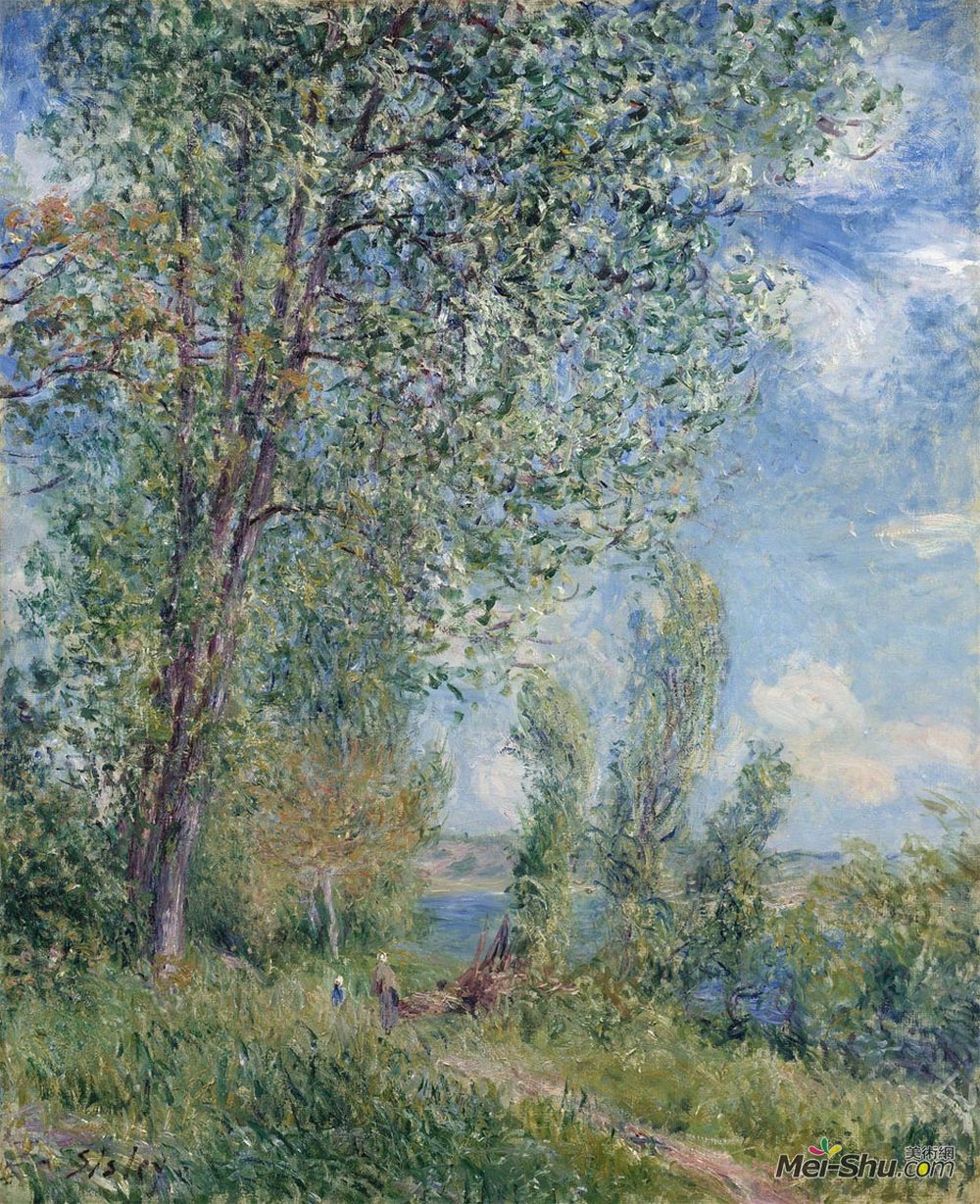 阿尔弗莱德·西斯莱(Alfred Sisley)高清作品《五月的风的下午》