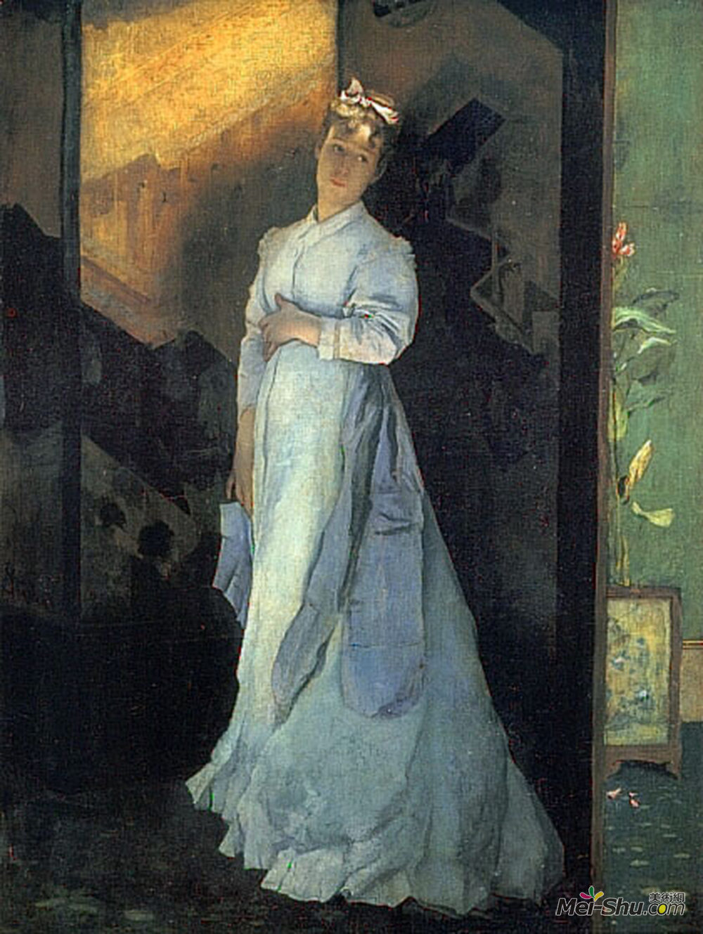 阿尔弗雷德·史蒂文斯(Alfred Stevens)高清作品《告别笔记》