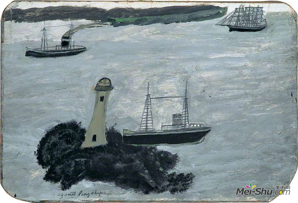 艾尔弗雷德沃利斯(Alfred Wallis)高清作品《防远洋雾》
