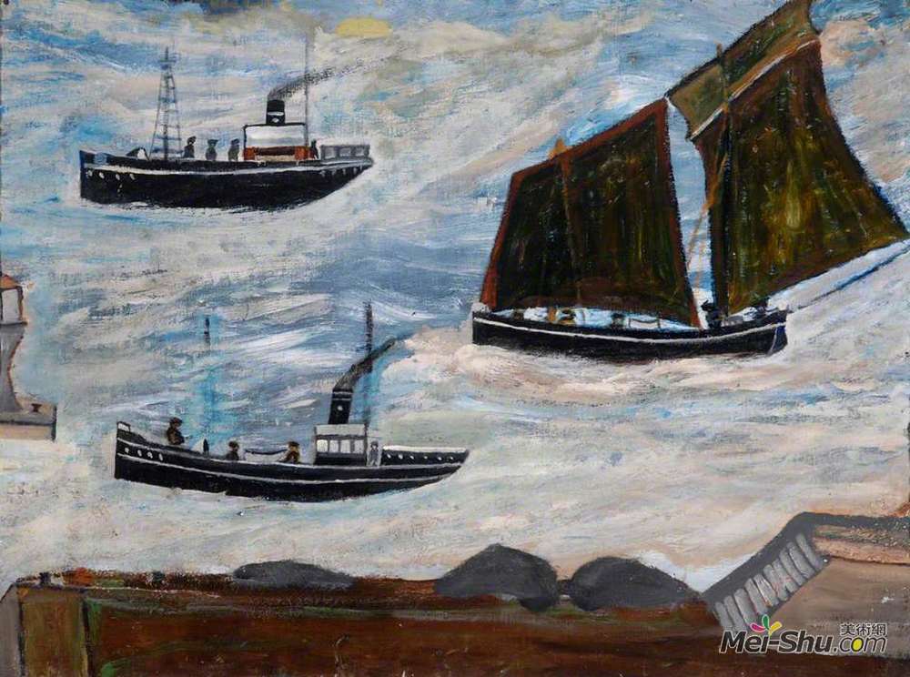 艾尔弗雷德沃利斯(Alfred Wallis)高清作品《小船》