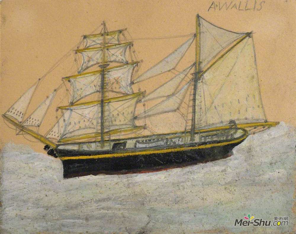 艾尔弗雷德沃利斯(Alfred Wallis)高清作品《有名无实的匪徒》