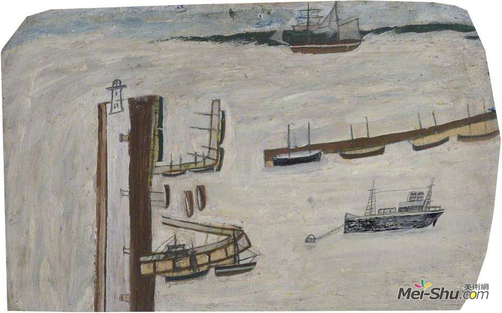 艾尔弗雷德沃利斯(Alfred Wallis)高清作品《海港风光》