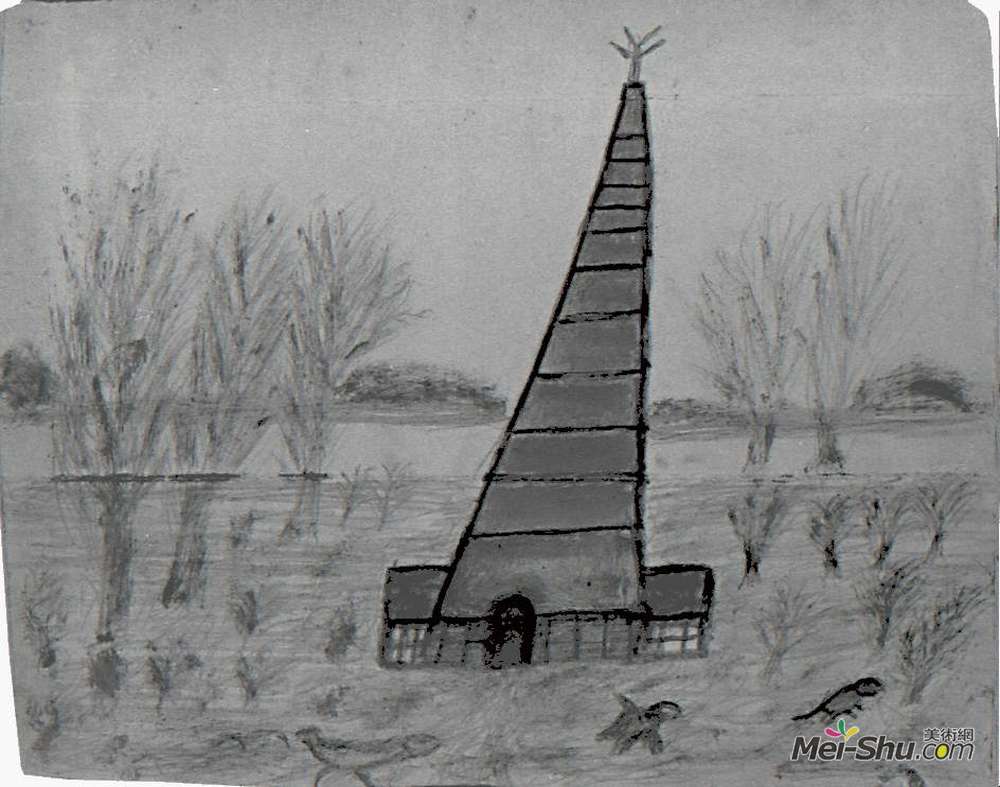 艾尔弗雷德沃利斯(Alfred Wallis)高清作品《尼尔纪念碑》
