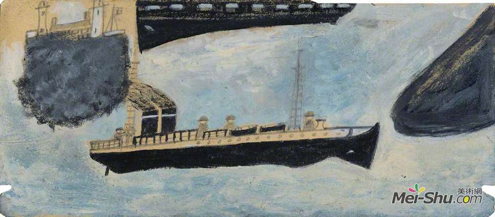 艾尔弗雷德沃利斯(Alfred Wallis)高清作品《机动船四人》