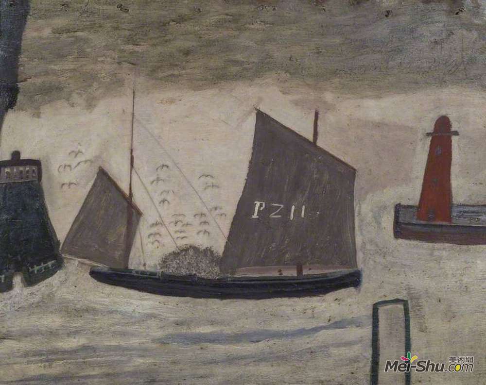 艾尔弗雷德沃利斯(Alfred Wallis)高清作品《P. Z. 11》