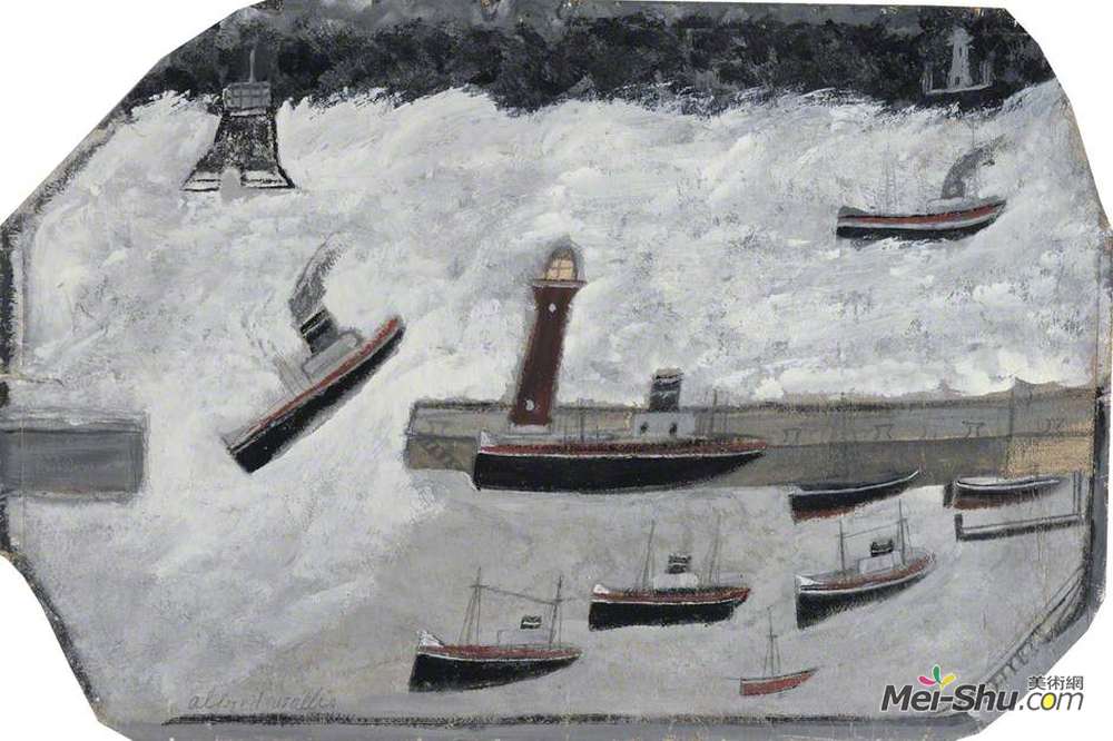 艾尔弗雷德沃利斯(Alfred Wallis)高清作品《彭赞斯港》
