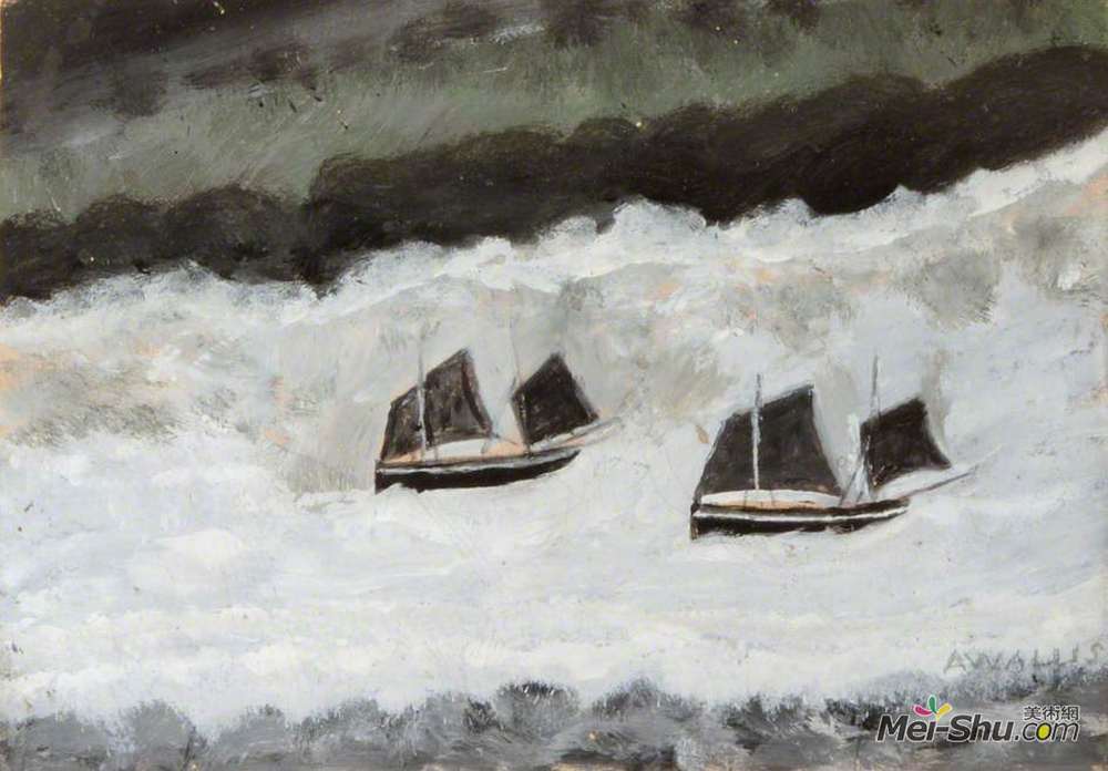 艾尔弗雷德沃利斯(Alfred Wallis)高清作品《帆船》