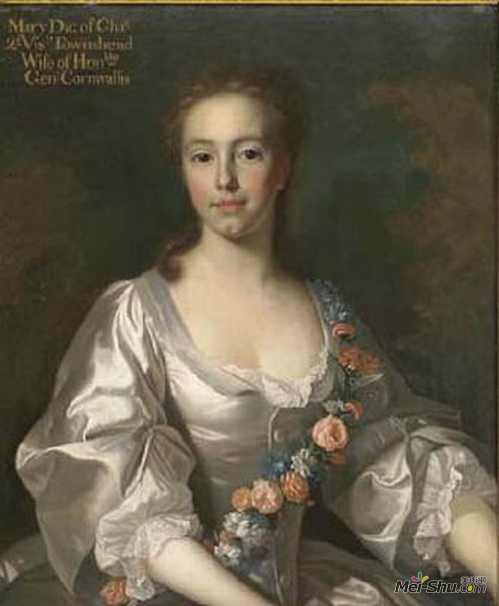 阿兰·雷姆赛(Allan Ramsay)高清作品《Hon. Mary Townshend, the daughter of Charles Townshend, 2nd》