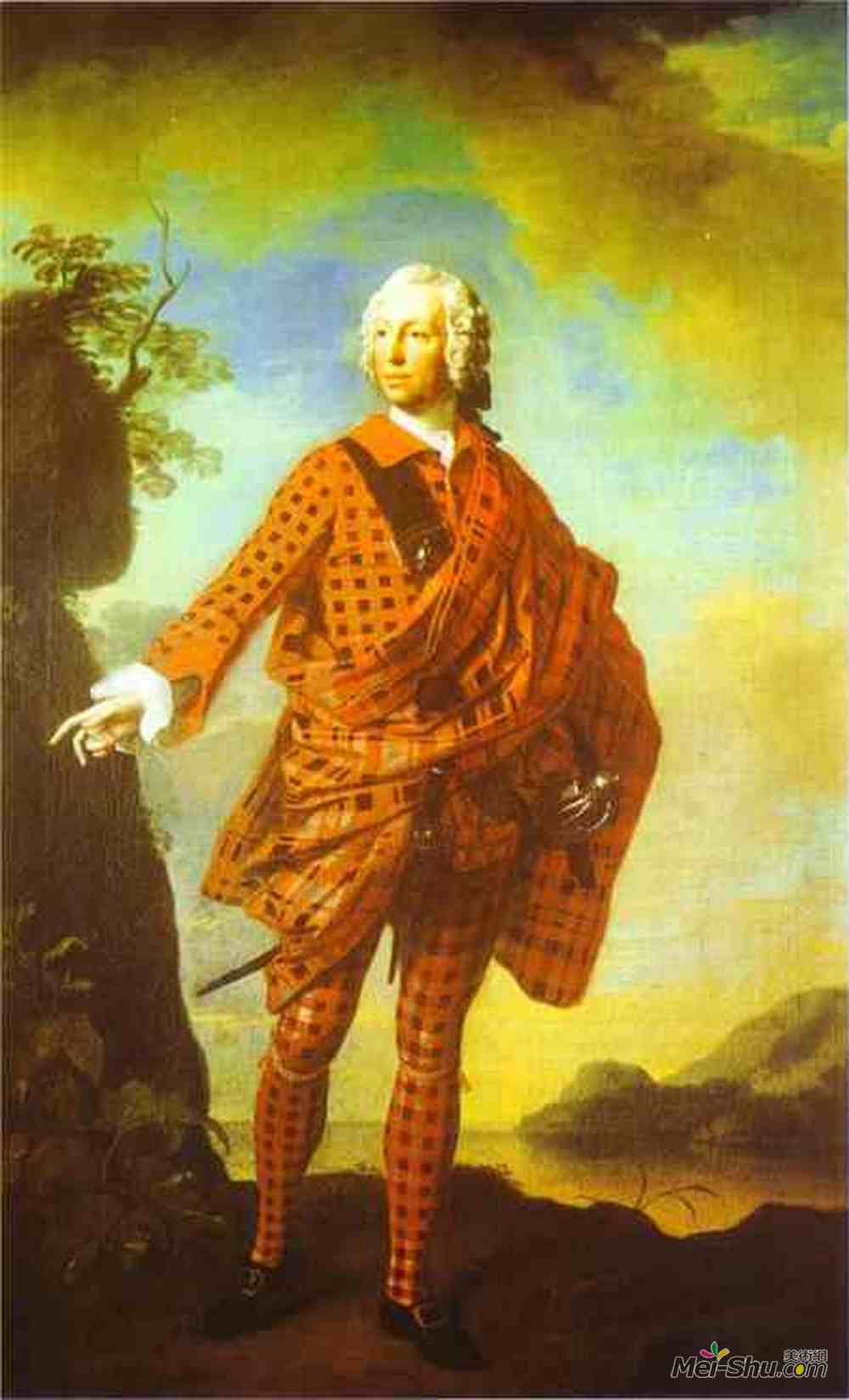 阿兰·雷姆赛(Allan Ramsay)高清作品《红人诺尔曼，麦克劳德第二十二任酋长》