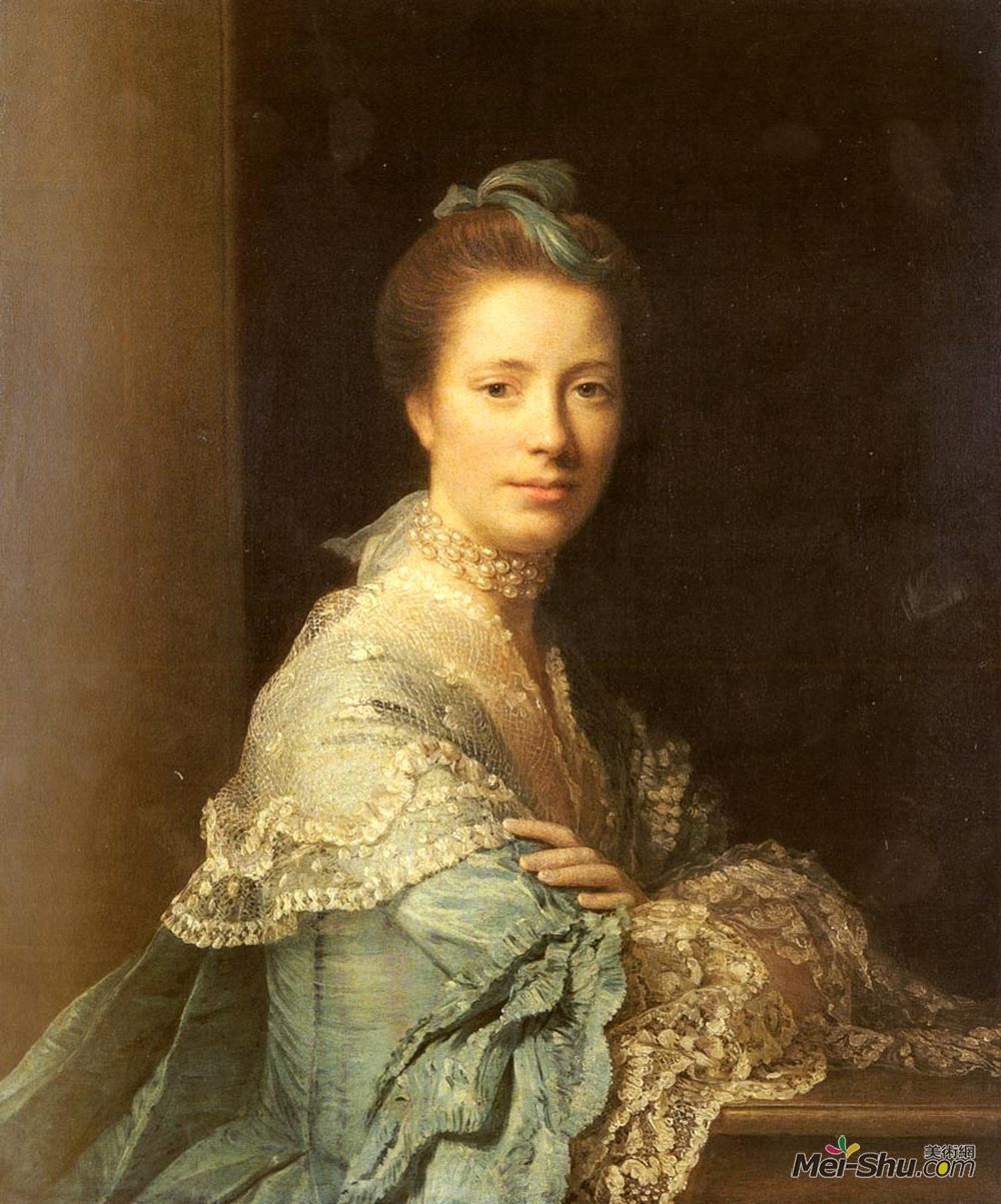 阿兰·雷姆赛(Allan Ramsay)高清作品《Portrait of Jean Abercromby, Mrs Morison》