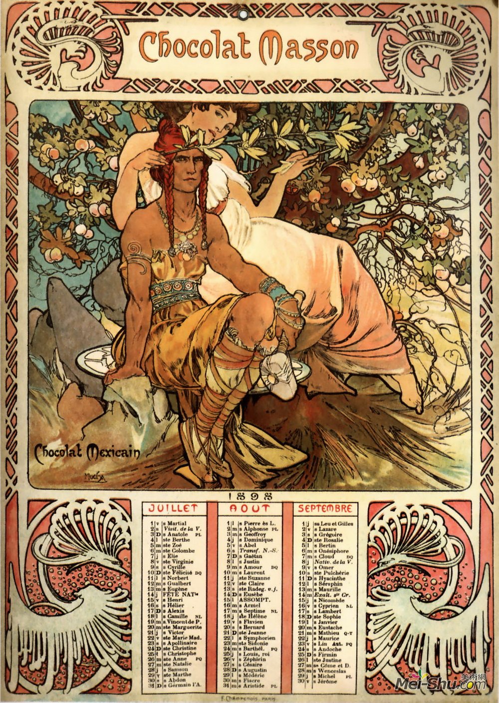 阿尔丰斯·慕夏(Alphonse Mucha)高清作品《巧克力马森》