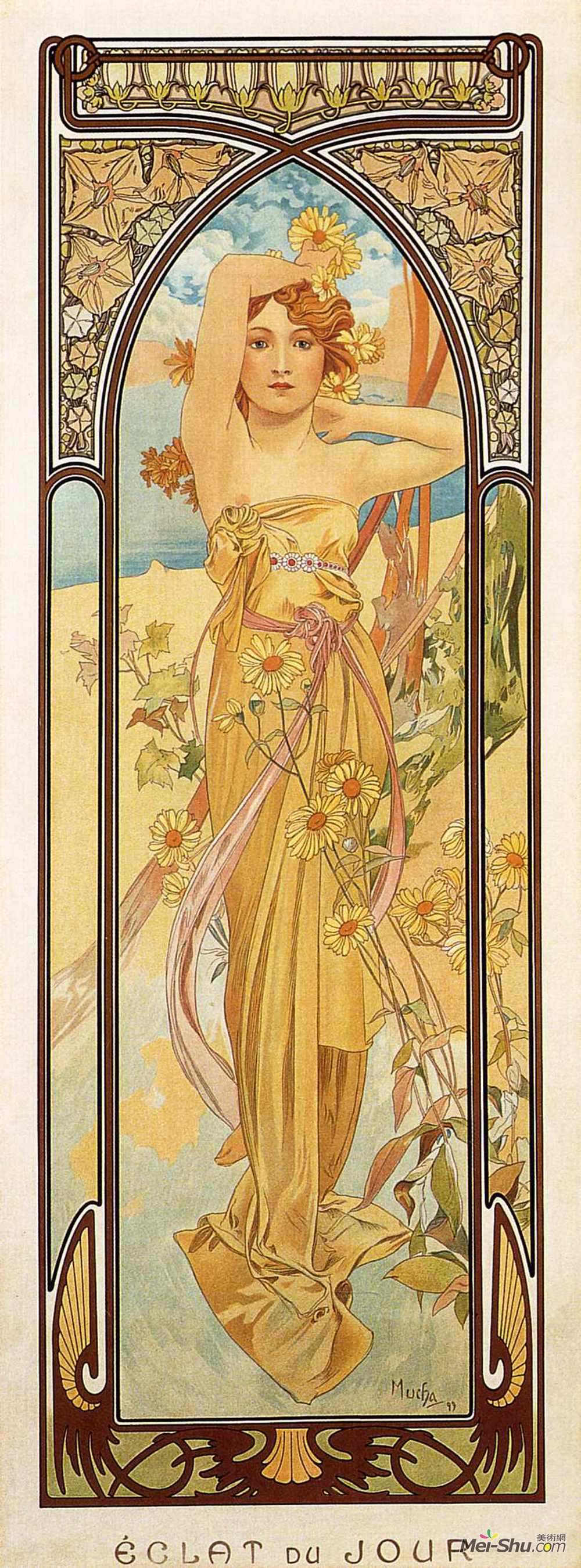 《天》阿尔丰斯·慕夏(alphonse mucha)高清作品欣赏_阿尔丰斯·慕夏