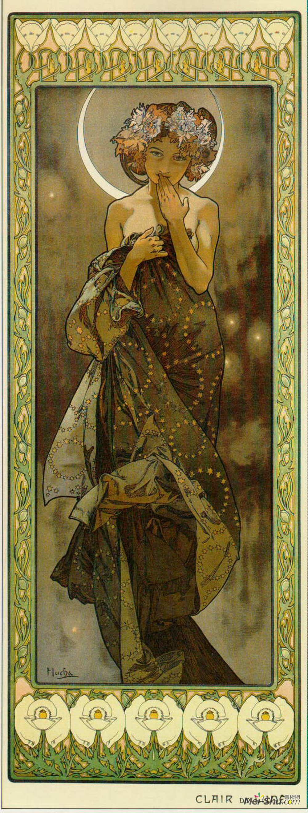 阿尔丰斯·慕夏(alphonse mucha)高清作品《月亮》