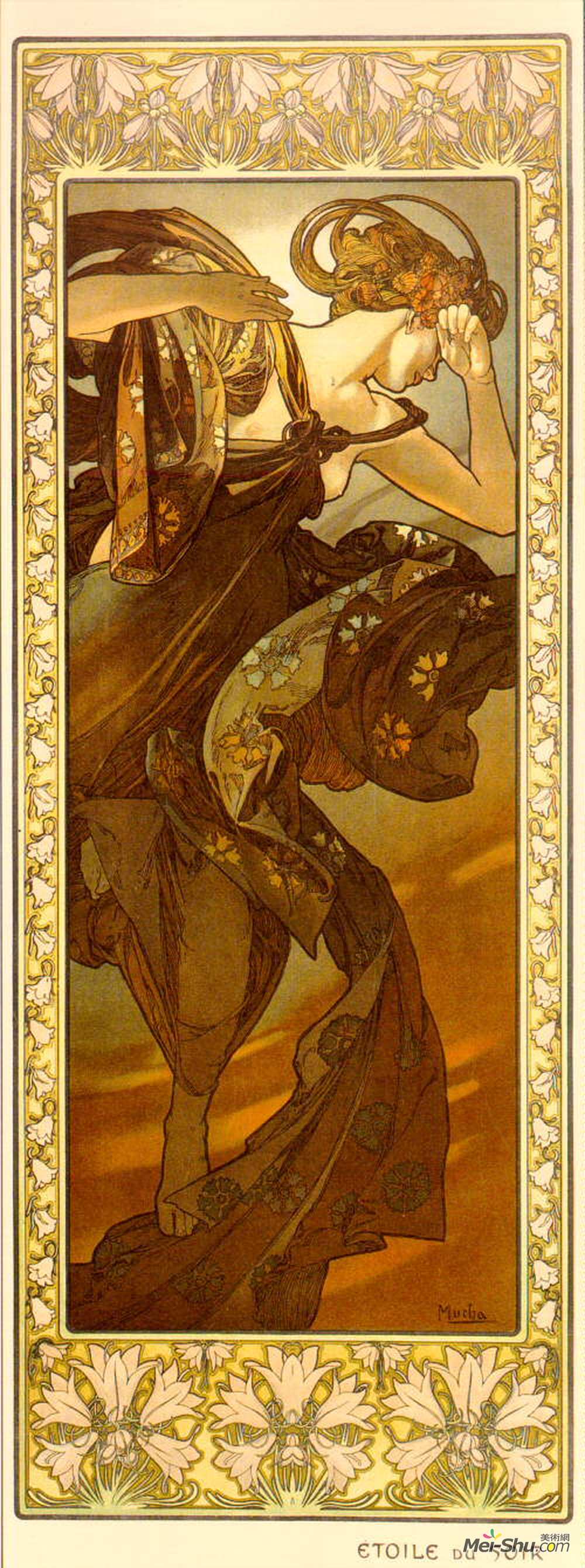 《晚星》阿尔丰斯·慕夏(alphonse mucha)高清作品欣赏更多捷克艺术家