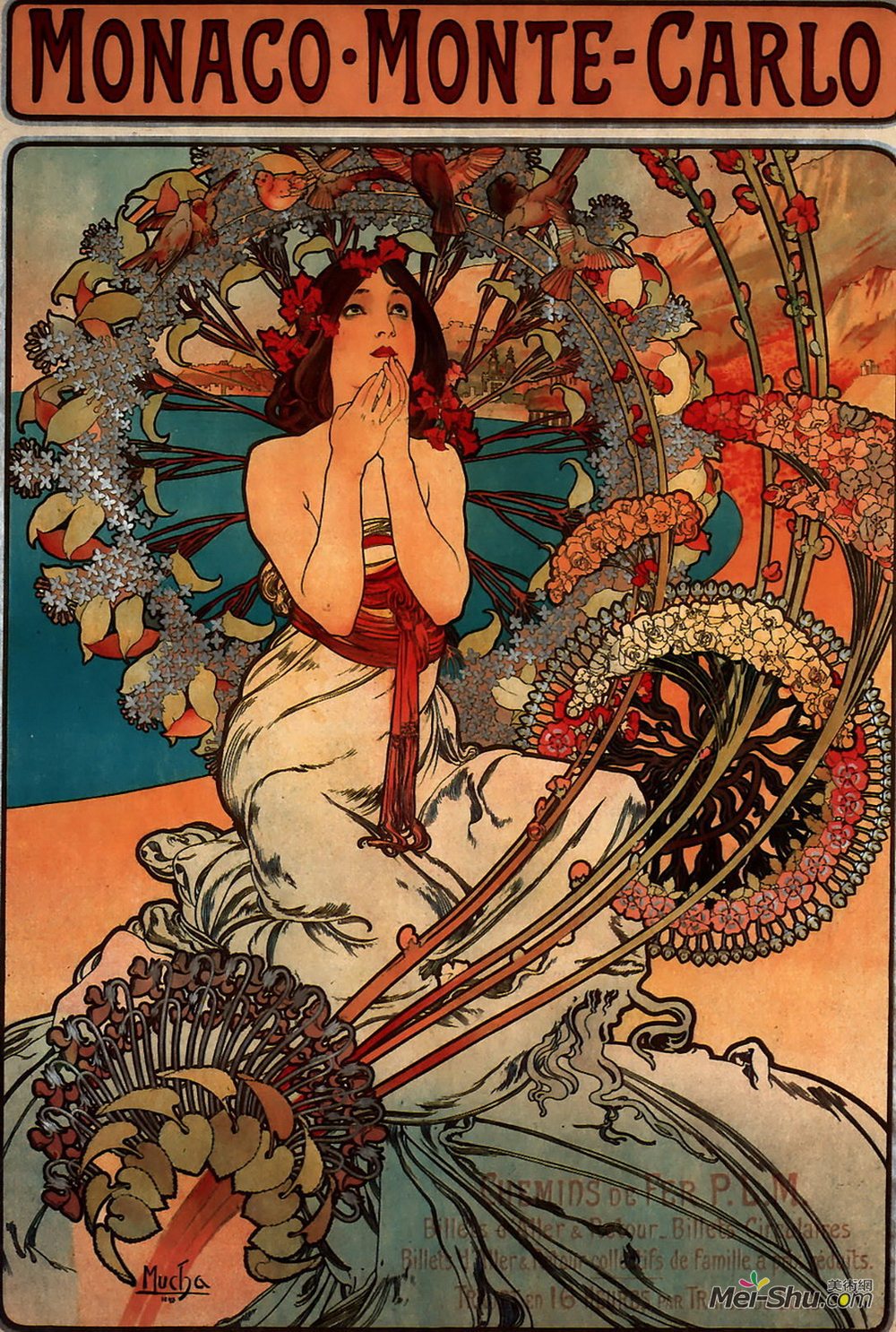 阿尔丰斯·慕夏(Alphonse Mucha)高清作品《摩纳哥蒙特卡罗》