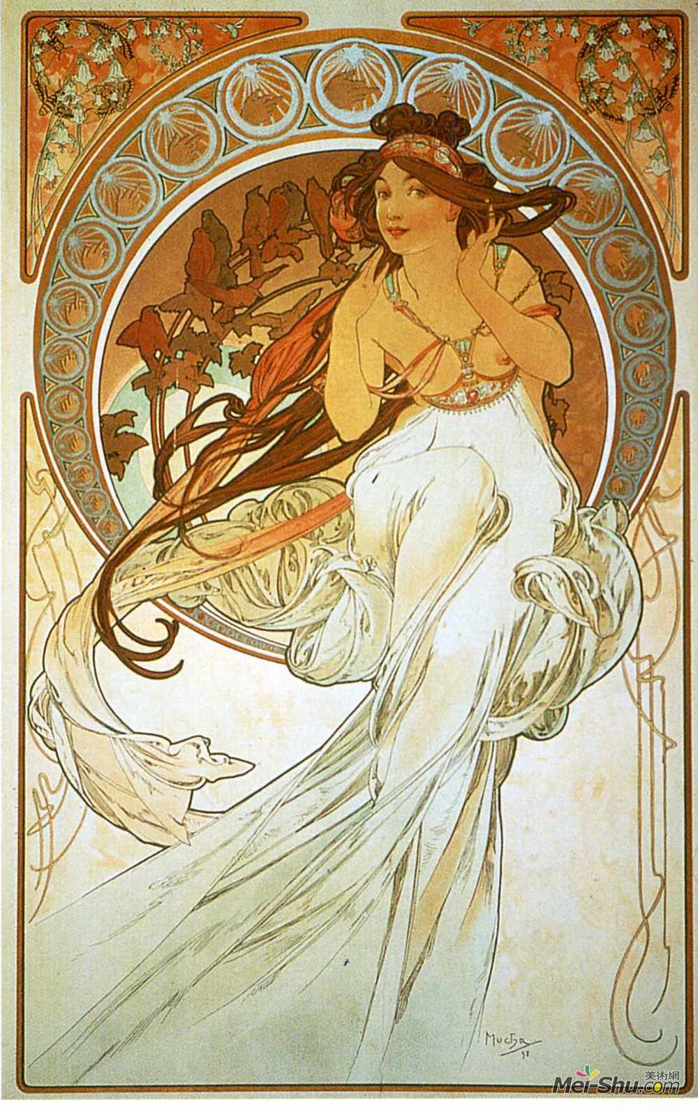 《音乐》阿尔丰斯·慕夏(alphonse mucha)高清作品欣赏_阿尔丰斯·慕