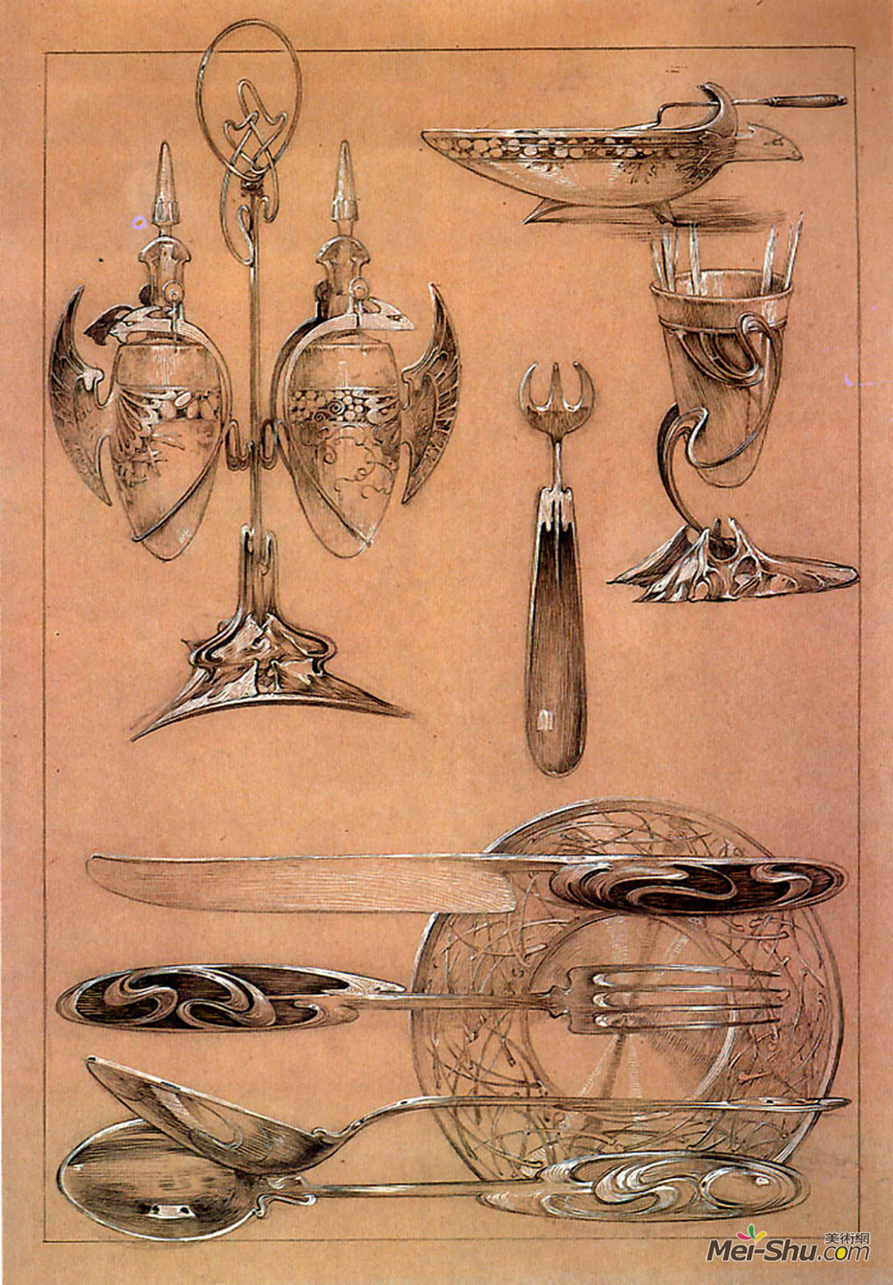 阿尔丰斯·慕夏(Alphonse Mucha)高清作品《研究》