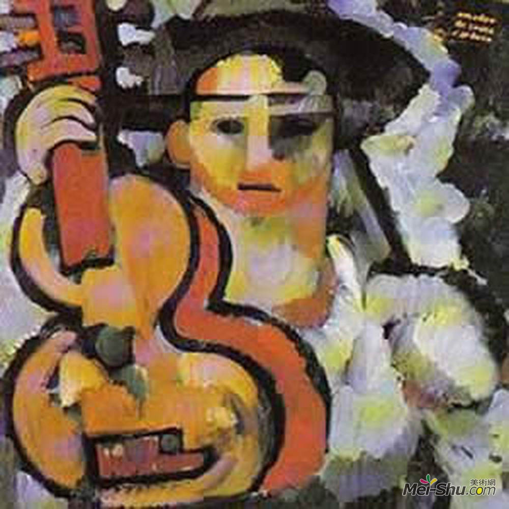 何玛迪奥·德·苏詹·卡多索(Amadeo de Souza-Cardoso)高清作品《五弦琴》