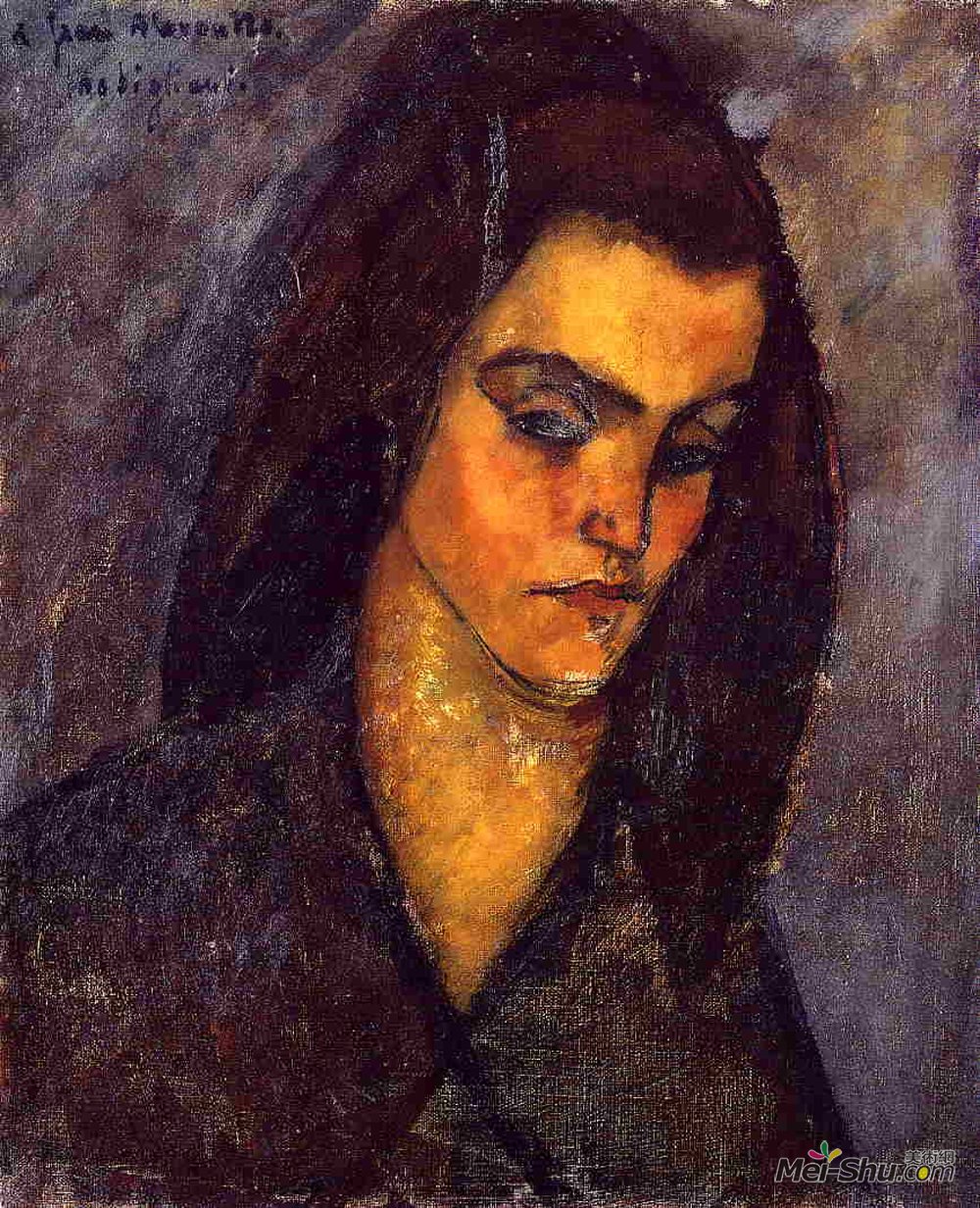 阿梅代奥·莫迪利亚尼(Amedeo Modigliani)高清作品《乞丐女人》