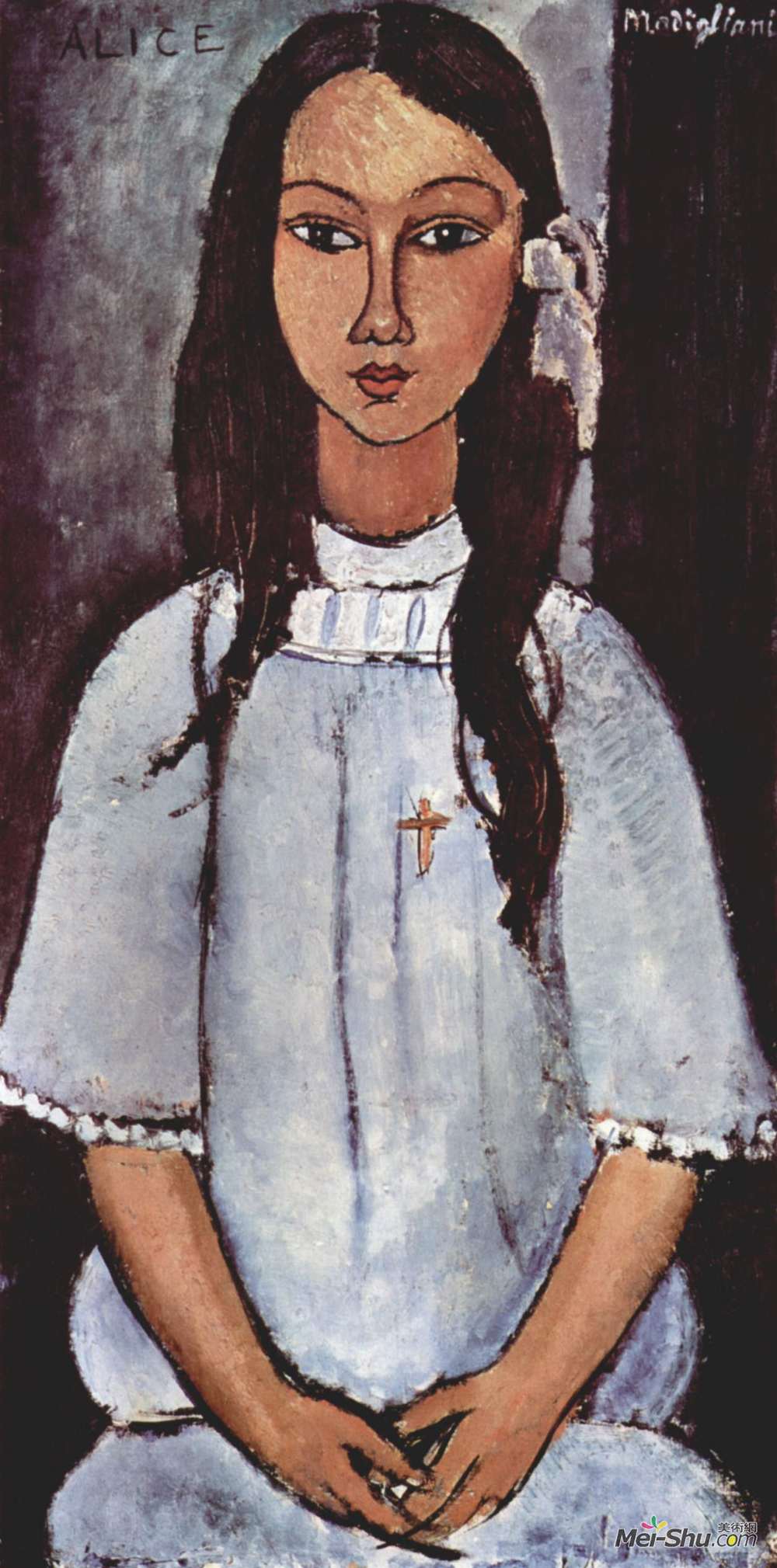 阿梅代奥·莫迪利亚尼(Amedeo Modigliani)高清作品《爱丽丝》