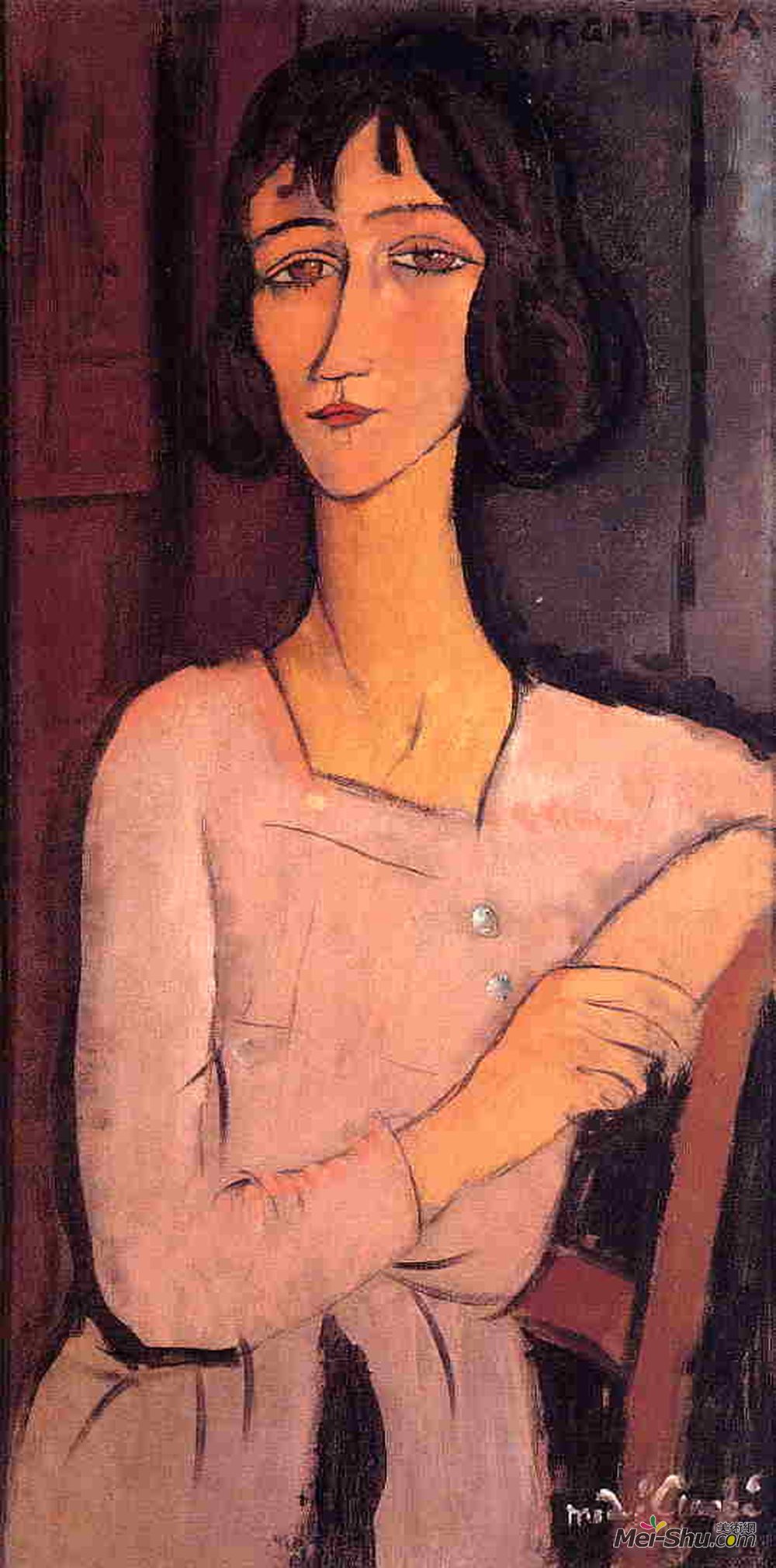 《玛格丽塔座》阿梅代奥·莫迪利亚尼(amedeo modigliani)高清作品欣