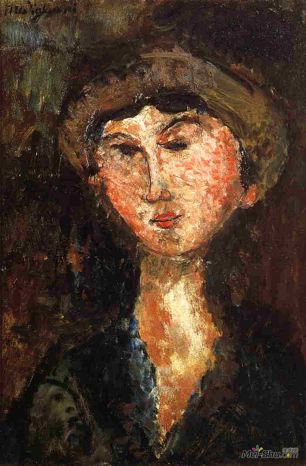 阿梅代奥·莫迪利亚尼(Amedeo Modigliani)高清作品《碧萃丝·海丝汀丝》