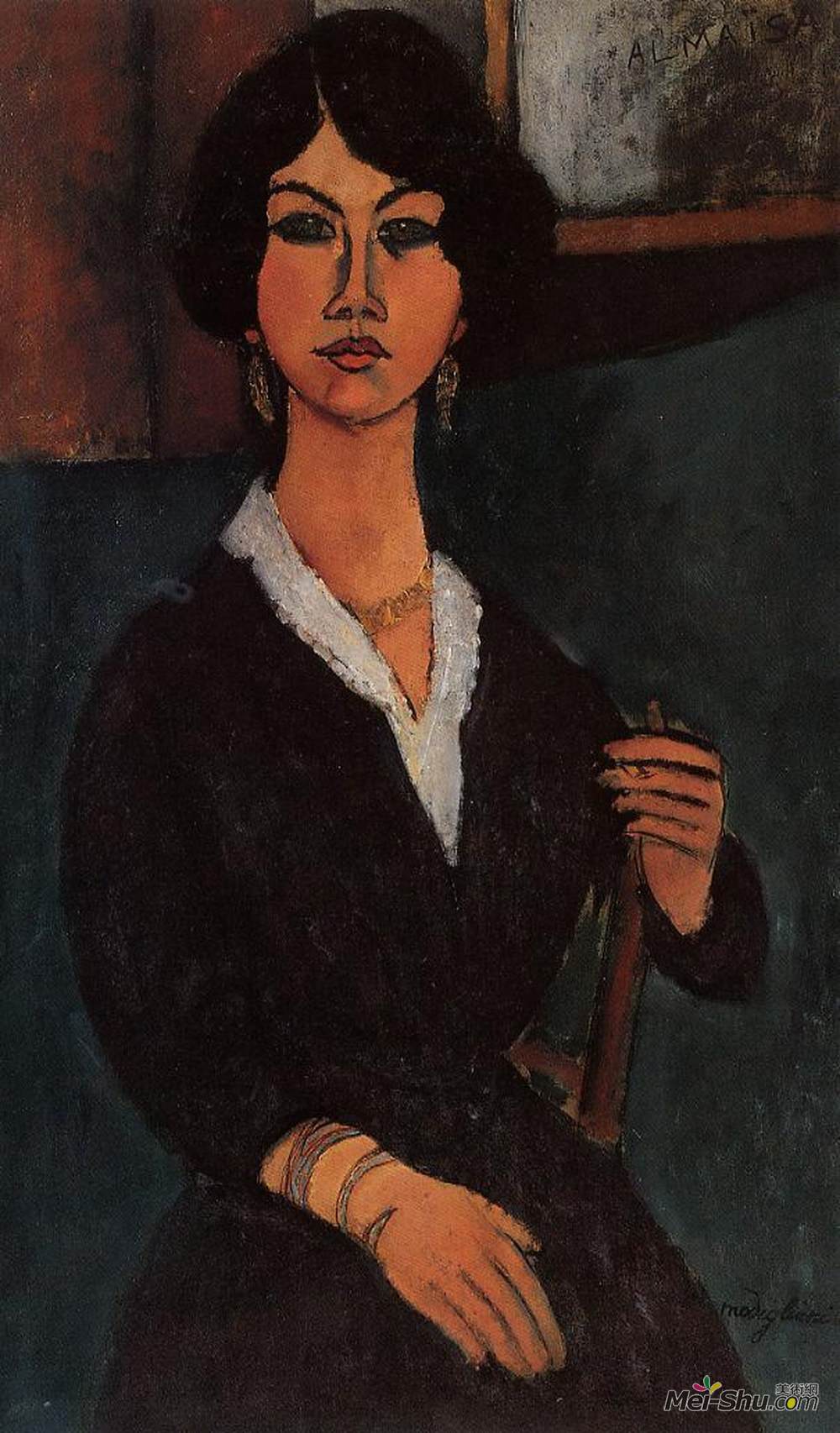 阿梅代奥·莫迪利亚尼(Amedeo Modigliani)高清作品《阿尔玛萨》