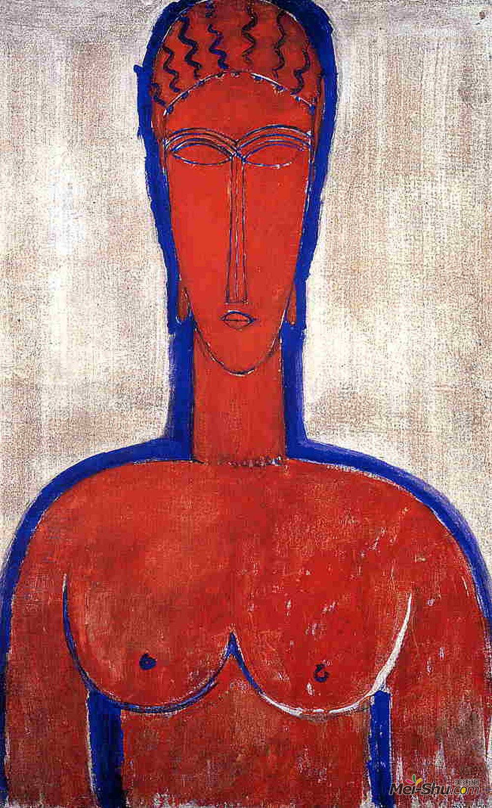 阿梅代奥·莫迪利亚尼(Amedeo Modigliani)高清作品《大红熙熙（利奥波德二世）》