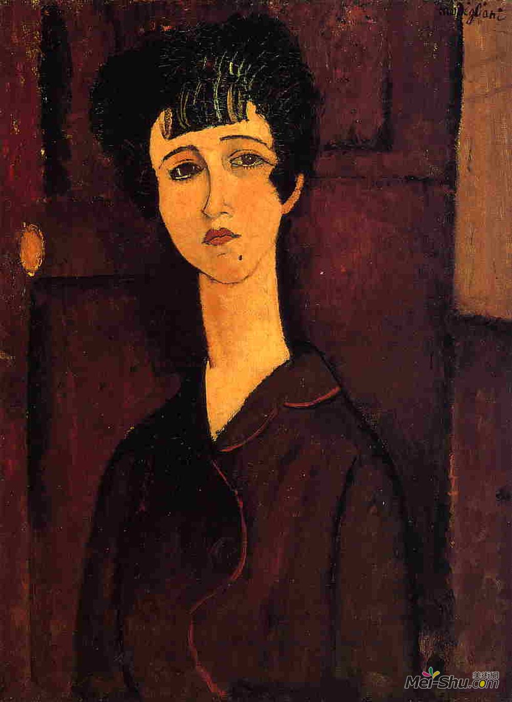 阿梅代奥·莫迪利亚尼(Amedeo Modigliani)高清作品《维多利亚》