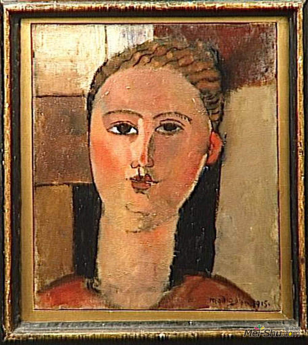 阿梅代奥·莫迪利亚尼(Amedeo Modigliani)高清作品《红头姑娘》