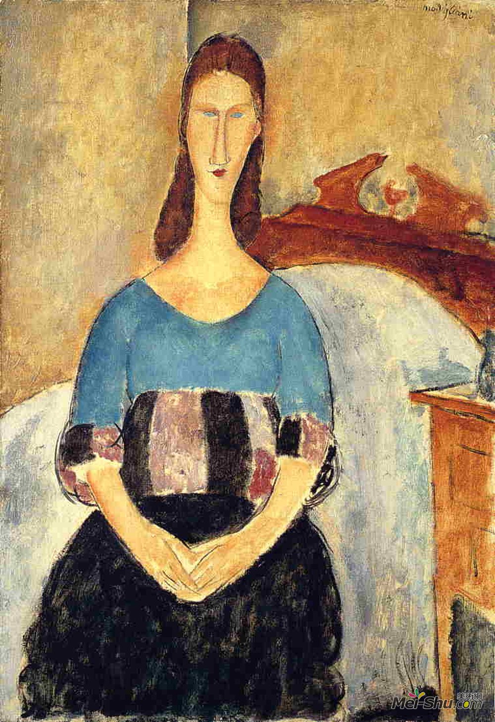 阿梅代奥·莫迪利亚尼(Amedeo Modigliani)高清作品《海布特》