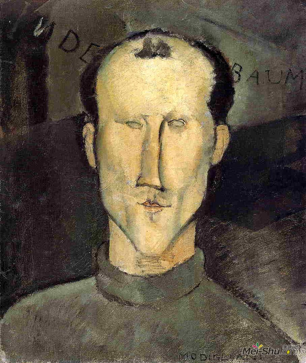 阿梅代奥·莫迪利亚尼(Amedeo Modigliani)高清作品《列昂·安登鲍姆》