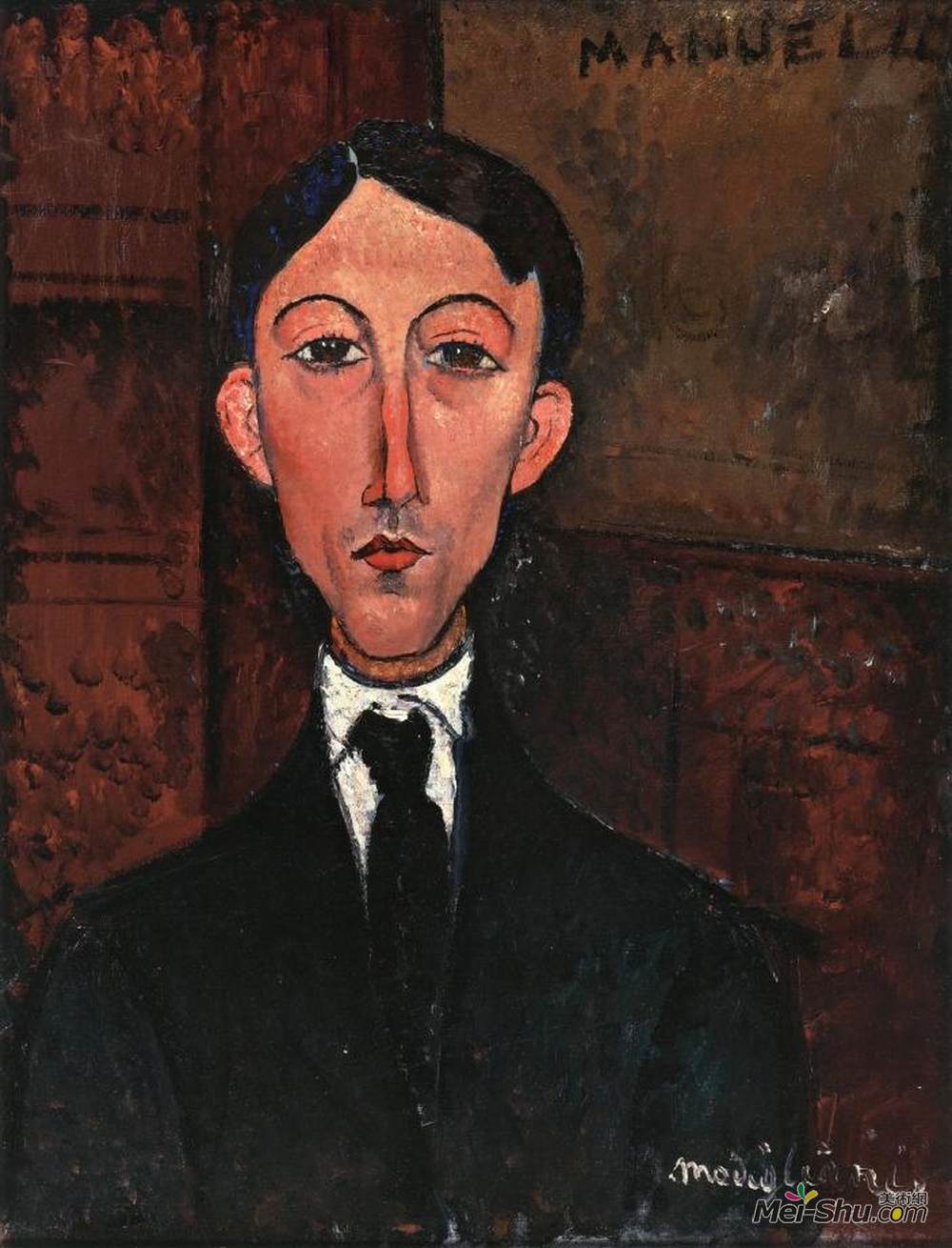 阿梅代奥·莫迪利亚尼(Amedeo Modigliani)高清作品《破产的曼努埃尔亨伯特》