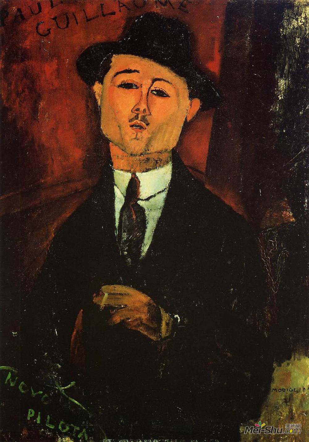 阿梅代奥·莫迪利亚尼(Amedeo Modigliani)高清作品《保罗·居庸》