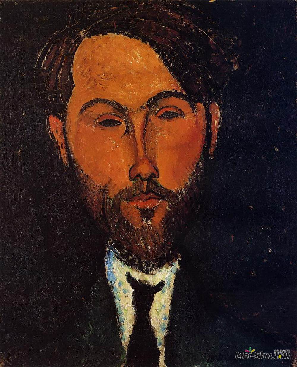 阿梅代奥·莫迪利亚尼(Amedeo Modigliani)高清作品《Portrait of Leopold Zborowski》