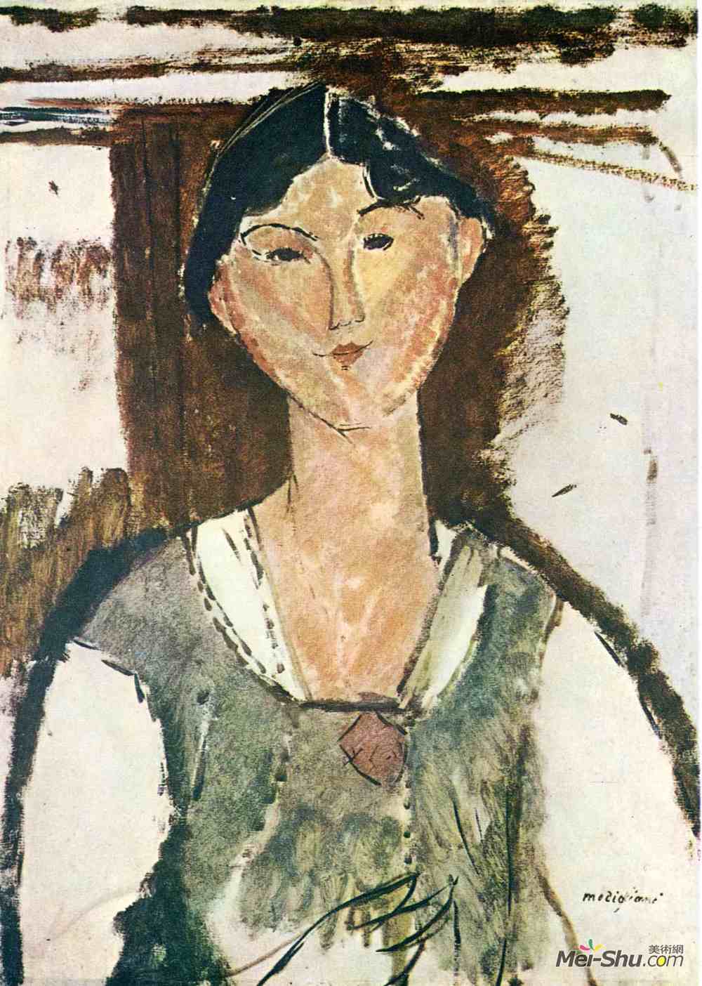 阿梅代奥·莫迪利亚尼(Amedeo Modigliani)高清作品《碧萃丝·海丝汀丝》