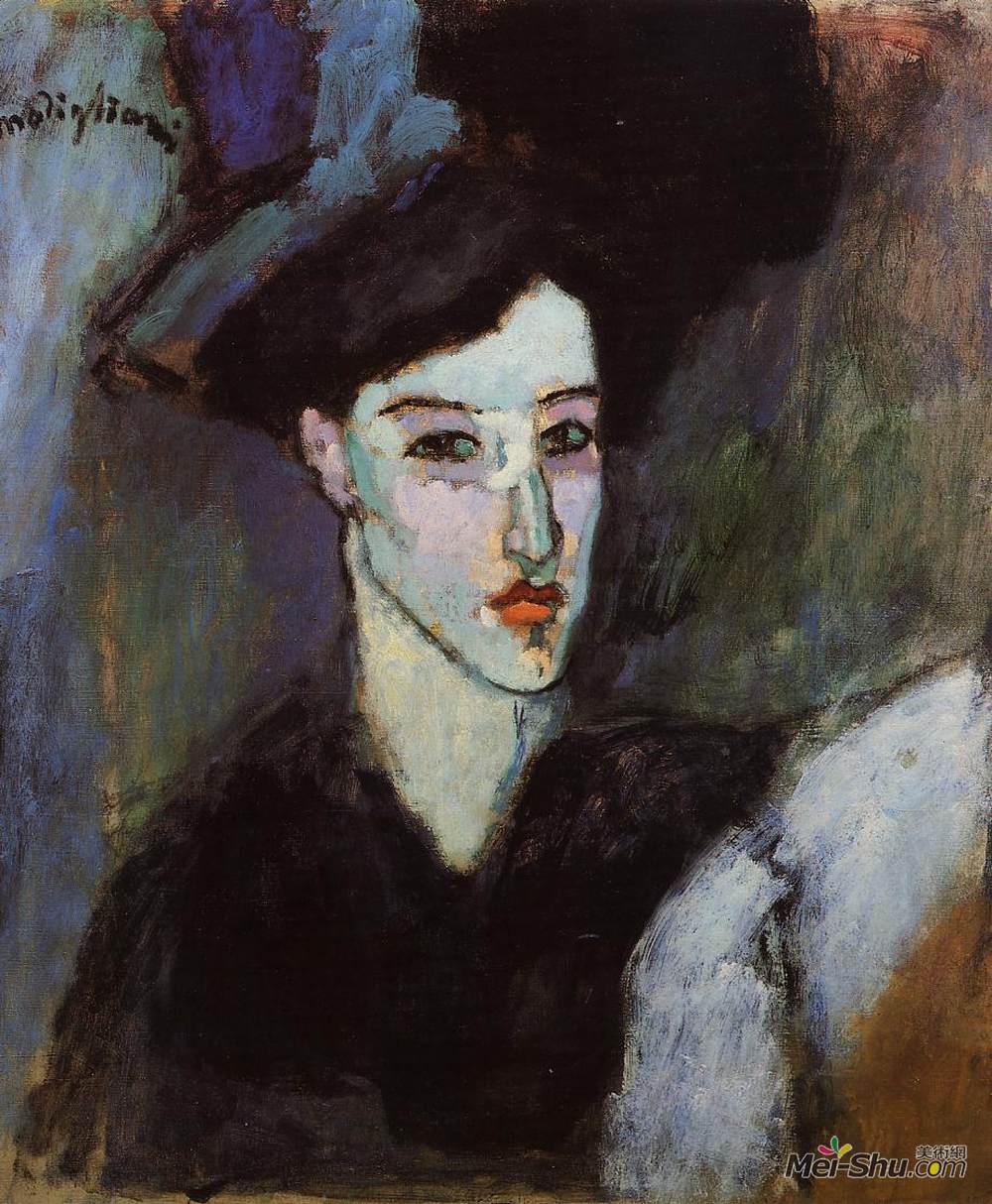 阿梅代奥·莫迪利亚尼(Amedeo Modigliani)高清作品《犹太女人》