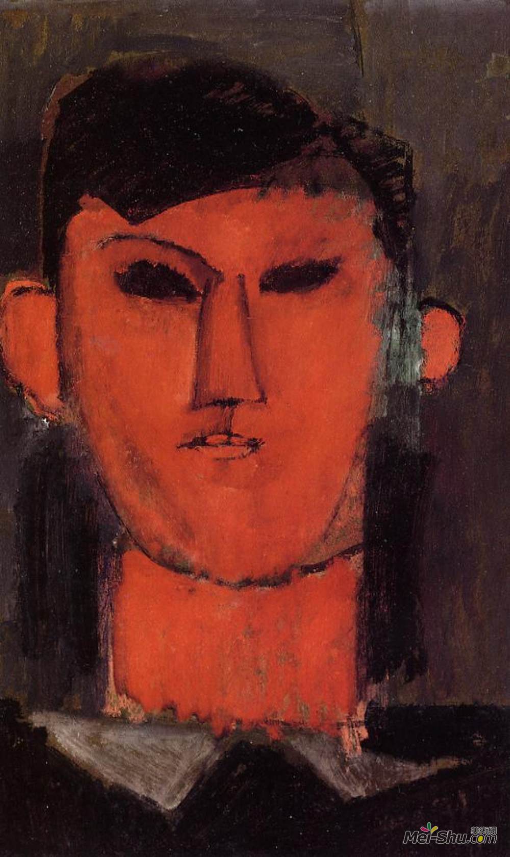 阿梅代奥·莫迪利亚尼(Amedeo Modigliani)高清作品《毕加索的肖像》