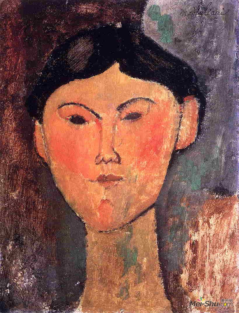 阿梅代奥·莫迪利亚尼(Amedeo Modigliani)高清作品《碧萃丝·海丝汀丝》