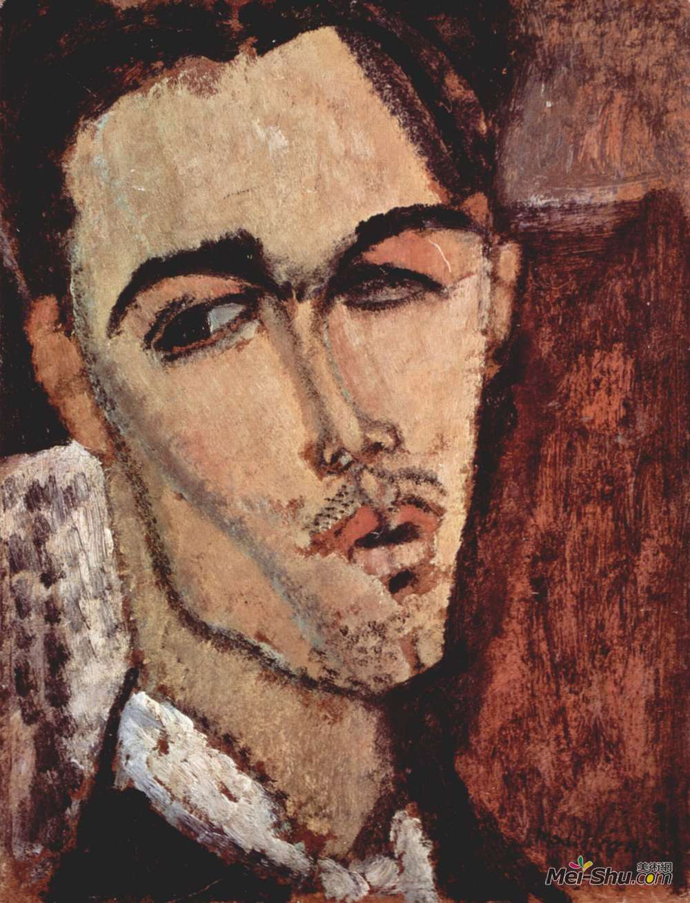 阿梅代奥·莫迪利亚尼(Amedeo Modigliani)高清作品《塞尔索拉加尔的肖像》