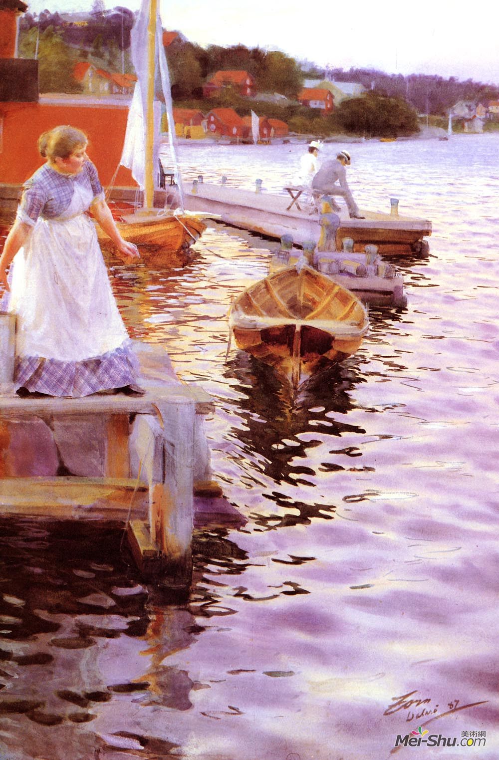 安德斯·左恩(Anders Zorn)高清作品《波浪的拍打》