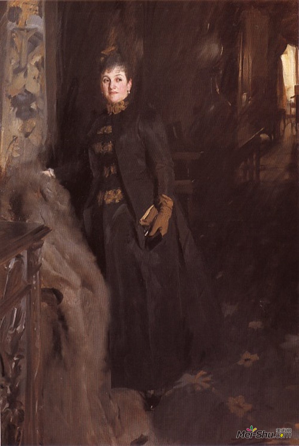 安德斯·左恩(Anders Zorn)高清作品《克拉拉夫人》