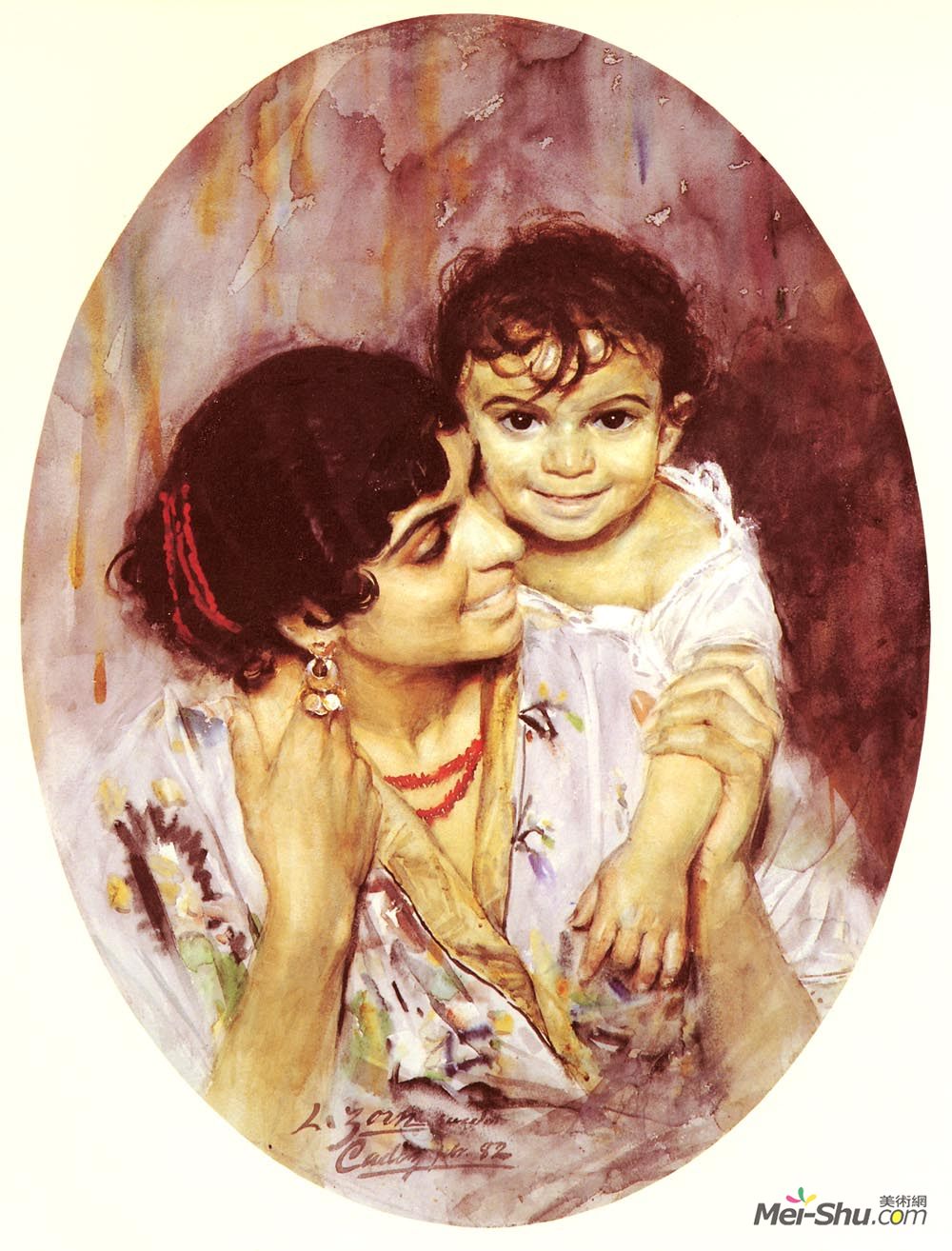 安德斯·左恩(Anders Zorn)高清作品《母性》